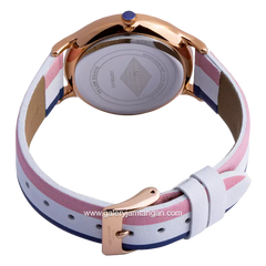 LEE COOPER LC07038.413 White Gold Leather Strap