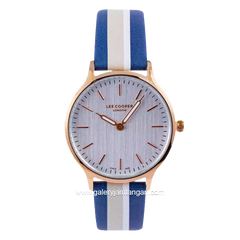 LEE COOPER LC07038.439 Blue Gold Leather Strap