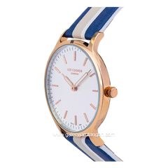LEE COOPER LC07038.439 Blue Gold Leather Strap