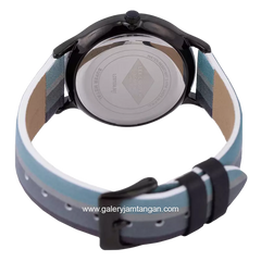 LEE COOPER LC07038.661 Black Blue Leather Strap