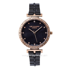 LEE COOPER LC07230.450 Black Rosegold Stainless Steel