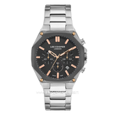 LEE COOPER LC07319.360 Silver Dial Black Stainless Steel