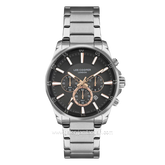 LEE COOPER LC07322.360-NM Silver Dial Black Stainless Steel