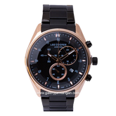 LEE COOPER LC07351.450 Black Rosegold Stainless Steel