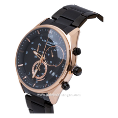 LEE COOPER LC07351.450 Black Rosegold Stainless Steel