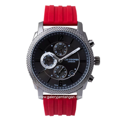 LEE COOPER LC07428.068 Red Black Rubber Strap