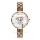 LEE COOPER LC07601.420 Gold Dial White Stainless Steel