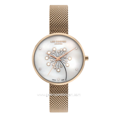 LEE COOPER LC07601.420 Gold Dial White Stainless Steel