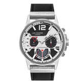 LEE COOPER LC07614.351 Black Silver Leather Strap