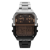 LEE COOPER LC07638.360 Ana-Digi Silver Black Stainless Steel