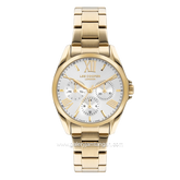LEE COOPER LC07685.130 Multifunction Gold Dial White Stainless