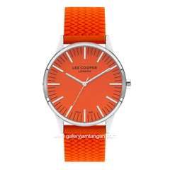 LEE COOPER LC07715.388 Orange Silver Rubber Strap
