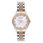 LEE COOPER LC07818.520 Analog Elegance Silver Rosegold Stainless Steel