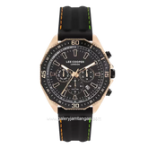 LEE COOPER LC07848.451 Black Rosegold Rubber Strap