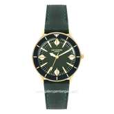 LEE COOPER LC07932.177 Green Gold Leather Strap
