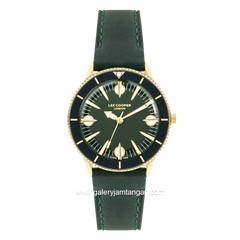 LEE COOPER LC07932.177 Green Gold Leather Strap
