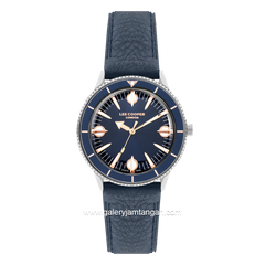 LEE COOPER LC07932.499 Women's Watch Blue Leather Strap