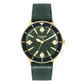 LEE COOPER LC07933.177 Men's Watch Full Green Leather Strap