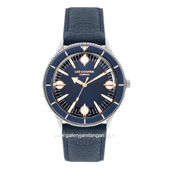 LEE COOPER LC07933.499 Men's Watch Navy Leather Strap