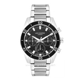LEE COOPER LC07948.350 Silver Dial Black Stainless Steel
