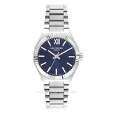 LEE COOPER LC07970.390 3 Hands Silver Dial Navy Stainless Steel