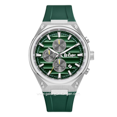 LEE COOPER LC08063.377 Green Silver Silicone Strap