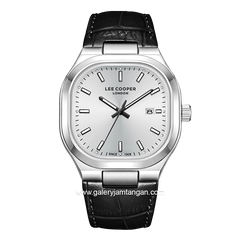 LEE COOPER LC08179.331 Black Silver Leather Strap