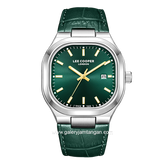 LEE COOPER LC08179.375 Green Silver Leather Strap