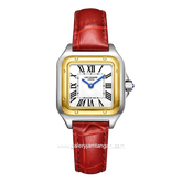 LEE COOPER LC08191.238 Women's Watches Red Gold Leather Strap