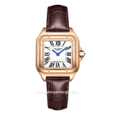 LEE COOPER LC08191.431 Women's Watches Brown Dial White Leather Strap