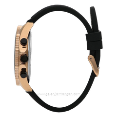 LEE COOPER LC07848.451 Black Rosegold Rubber Strap