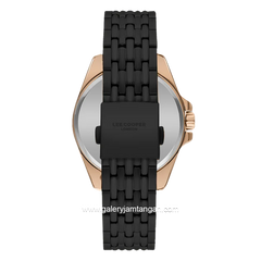 LEE COOPER LC07954.650 Black Rosegold Rubber Strap