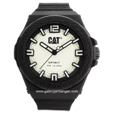 CATERPILLAR LO.111.21.211 Black Dial White Rubber Strap