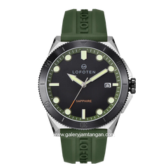 LOFOTEN F-6527M Army Silver Rubber Strap