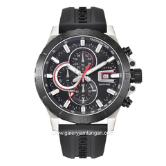 LOFOTEN F-6529MC Black Silver Rubber Strap