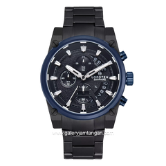 LOFOTEN F-6537MC Black Ring Blue Stainless Steel