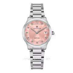 LOFOTEN F-2329L Silver Dial Pink Stainless Steel