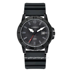 LORENZO R 6105 MT Full Black Rubber Strap