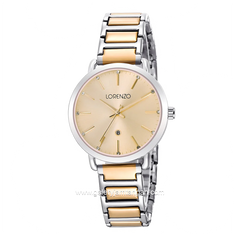 LORENZO R 7126 L Silver Gold Stainless Steel
