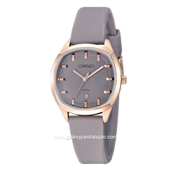 LORENZO R 7128 L Purple Rosegold Rubber Strap