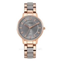LORENZO R-7130L Rosegold Grey Stainless Steel