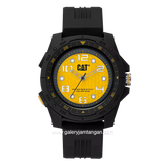 CATERPILLAR LP.160.21.737 Black Dial Yellow Rubber Strap