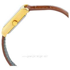 CASIO LTP-1234GLL-7ADF Brown Gold Dial Silver Leather Srap