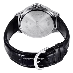 CASIO LTP-V300L-1AUDF Black Silver Dial Black Leather Strap