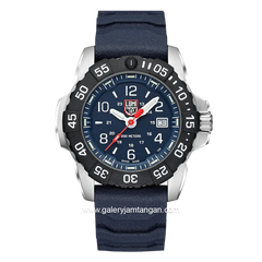 LUMINOX 3253.CB Blue Silver Genuine Rubber Swiss Made