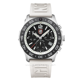 LUMINOX XS.3141 White Silver Genuine Rubber Chronograph Swiss Made