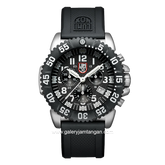 LUMINOX XS.3181.F Black Silver Genuine Rubber Chronograph Swiss Made