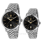 MASERATI EPOCA R8853118523 COUPLE Silver Dial Black Stainless Steel