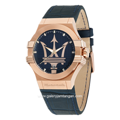 MASERATI POTENZA R8851108027 Blue Rosegold Leather