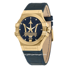 MASERATI POTENZA R8851108035 Blue Gold Leather Quartz